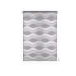 ECOMMERC3 | Store Enrouleur Jour et Nuit Montage sans Outils Taille 77x150 - Store Jour et Nuit sans PERÇAGE Taille du Tissu 74x145 - Store Jour et Nuit Easyfix Gris Argenté