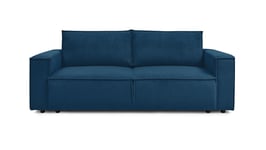 Canapé droit convertible 3 places BOBOCHIC NIHAD coloris bleu