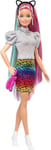 Barbie Leopard Skirt Rainbow Hair Fashion Doll