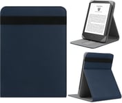 Étui Universel Pour 6 Pouces E-Reader,Compatible Avec Kindle 2022 & 2019//Kobo Clara Hd/Kobo Clara 2e/Kobo Nia/Pocketbook Basic 4/Touch Lux 5/Tolino/Sony Avec Support Pliant Stable Case,Bleu