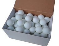 Der Sportler Lot de 75 balles de Tennis de Table 38 mm sans Impression Blanc Matériau Robuste