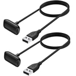 2 Pack For Fitbit Charge 5 Charger USB Charging Cable Dock 100CM Long