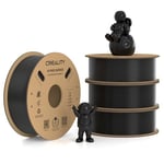 Creality Hyper PLA Filament 1.75 mm, 4 KG Filament PLA d'imprimante 3D pour Impression Haute Vitesse 30-600 mm/s, Durable et Lisse, Précision Dimensionnelle +/-0.03 mm (Noir) Lot de 4