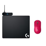 Logitech G PRO X SUPERLIGHT 2 LIGHTSPEED Wireless Gaming Mouse, Lightweight + POWERPLAY Wireless Charging Mouse Pad, PC & Mac - Magenta