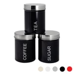 Round Metal Kitchen Tea Coffee Sugar Canisters