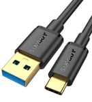 Câble USB C, 0,5m Câble USB A vers USB C 10 Gbps Cable Android auto Compatible avec iPhone 16/15 Pro Max, Galaxy S24 S23 S22, SSD