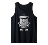 Garbage Trash Can Cartoon Character Design Tank Top