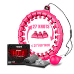 Smart Weighted Hula Hoop, Adjustable Fitness Exercise Weighted Hula Hoop - 27 Detachable Knots/Link