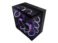 NZXT H series H9 Elite - Mid tower - ATX - genomskinlig sidopanel (härdat glas) - ingen strömförsörjning - mattsvart - USB/ljud