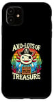 Coque pour iPhone 11 Costume de pirate au trésor d'axolotl fantaisiste