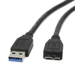 Högkvalitativ USB 3.0-kabel för Western Digital/WD/Seagate/Clickfree/Toshiba/Samsung bärbar hårddisk - USB 3.0 A/Micro-B-kabel (2 m)