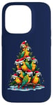 Coque pour iPhone 14 Pro Parrot Christmas Tree Funny Polly Holiday