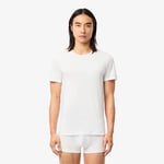 Lacoste Lot de 3 t-shirts d'intérieur coton Taille L Blanc