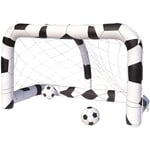 Uppblåsbart fotbollsmål för barn - BESTWAY - Mått 213x177x125cm - PVC - Vit och svart