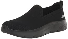 Skechers Femme Go Walk Flex Bright Summer Baskets Basses, Bordure en Textile Noir, 35 EU