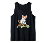 Kitten Rides Tortoise Tank Top