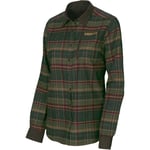 Härkila Pajala Lady L/S skjorte Rosin green check L