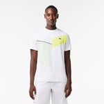 Lacoste Regular Fit Seamless T-Shirt White/Flashy Yellow/Green, M