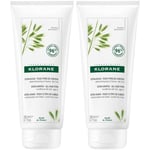 KLORANE Après-shampoing Extra-Doux à l'Avoine BIO 2x200 ml