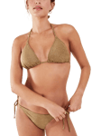 Accessorize Accessorize Shimmer Bikini Top, Gold