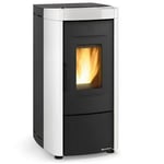 La Nordica Extraflame - Poêle à granulés de bois 7kw blanc/noir - Nordica Extraflame - moiraevoblanc