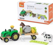 Viga Toys Viga Traktor I Trä Djur På Bondgård Homestead