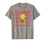 Maya the Bee Ok But First Presents Christmas Pattern T-Shirt