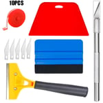 10pcs Kit Covering Vitre Teintée Voiture, Wallpaper Kit Squeegee Car Vinyl Wrapping Kit Raclette Covering Papier Peint, Suitable For Window Film, Car