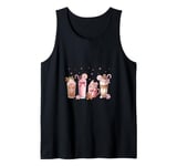 Christmas Pink Coffee Hot Chocolate Holiday Drinks Cute Tank Top