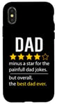 Coque pour iPhone X/XS Drôle papa fête des pères blague humour papa fils fille papa papa papa