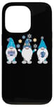 Coque pour iPhone 13 Pro Nains de jardin Hanukkah Shalom - Chapeaux bleus