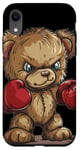 Coque pour iPhone XR Un ours en peluche cool portant une tenue de gants de boxe