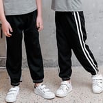 2-12 Years Kids Striped Sweatpants Bottoms Pants CMK Black 5-6 Years