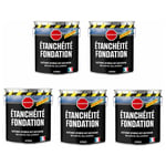 Enduit pour Fondations Murs enterrés bitumeux noir hydrofuge parpaing béton brique bois arcafondation - Offre Spéciale : 5 x 20KG Noir Arcane