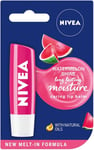 NIVEA Watermelon Shine , Moisturising Lip Balm Stick with Organic Jojoba Oil