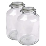 Domestic Mäser bocaux à Confiture Série Gothika, avec Fermeture à étrier, fabriqué en Allemagne, de Nombreuses Tailles différentes, Verre, Transparent, 4.8 L 2-ER Set