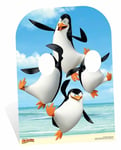 Penguins of Madagascar Child Size Cardboard Cutout Stand In pose with penguins