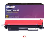 T3AZUR - Lot de 3 Toners Laser compatibles avec HP LaserJet Pro MFP M227, M227fdn, M227fdw, M227sdn remplace CF230X (30X) Noir