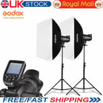 UK Godox 2*SK300II 300W Photo Studio Strobe Flash Softbox Trigger Kit For Nikon