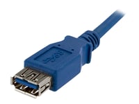 StarTech.com Câble d'extension bleu SuperSpeed USB 3.0 A vers A 1 m - M/F - Rallonge de câble USB - USB type A (M) pour USB type A (F) - USB 3.0 - 1 m - noir - pour P/N: 2SD4FCRU3, CFASTRWU3...