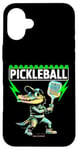 Coque pour iPhone 16 Plus Un crocodile jouant au pickleball - Ambiances amusantes