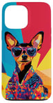 Coque pour iPhone 13 Pro Max Pop-Art Miniature Pinscher Fashion Cute Colorful Pop Art