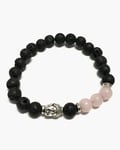 Armband Lava Stone Bracelet - Buddha Rose Quartz