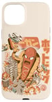 Coque pour iPhone 15 Plus Super Hot Dog Monster Food Japanese City Kawaii Hot Dog