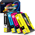 Premium 4-Colours 603xl Multipack Cartouches d'encre Compatibles avec Epson 603 603xl Cartouches d'encre pour Expression Home Xp-2100/2150/3100/3150/4100/4150, Workforce Wf-2810/2820/2830dwf