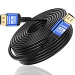 18Gbps Câble Hdmi 10M Avec Connecteurs De Préhension,4K Ultra High Speed Ethernet 2.0 Flexible Cable, Soutien 4K@60Hz Hdr,Hdcp2.2,Arc,3D Et Cec, Pour Hdtv/Ps4/3/Xbox/Monitor/Projector Etc