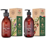 Bionoble Gel Aloe Vera Bio 100% Pur Aloe 200ml - Flacon Verre Recyclable + Pompe - Aloe Vera Gel Bio & Huile de Jojoba Bio 200ml - Visage, Corps, Cheveux, Barbe, Ongles - Vegan et Cruelty Free