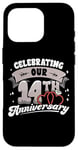 iPhone 16 Pro 14th Wedding Anniversary Celebrating 14 Years Matching Gift Case