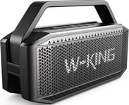 Enceinte Bluetooth Puissante, 60W(100W Peak) Portable Haut-Parleur Bluetooth Étanche Chantier Sans Fil, Basses Profondes/Batterie Externe/Appairage/40H/Tf/Aux/Eq, Grand Fête Extérieur Boombo [Q40]