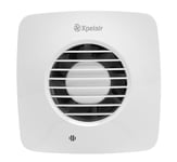 Xpelair DX100BTS Simply Silent Bathroom Extractor Fan with Timer, Adjustable Twin Speed, Ghost Air Movement Technology for Quiet Running, 100mm (4″), Square – Cool White